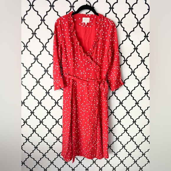 Sézane  Betty Dress Red Daisies 36/US 4 - Picture 2 of 3